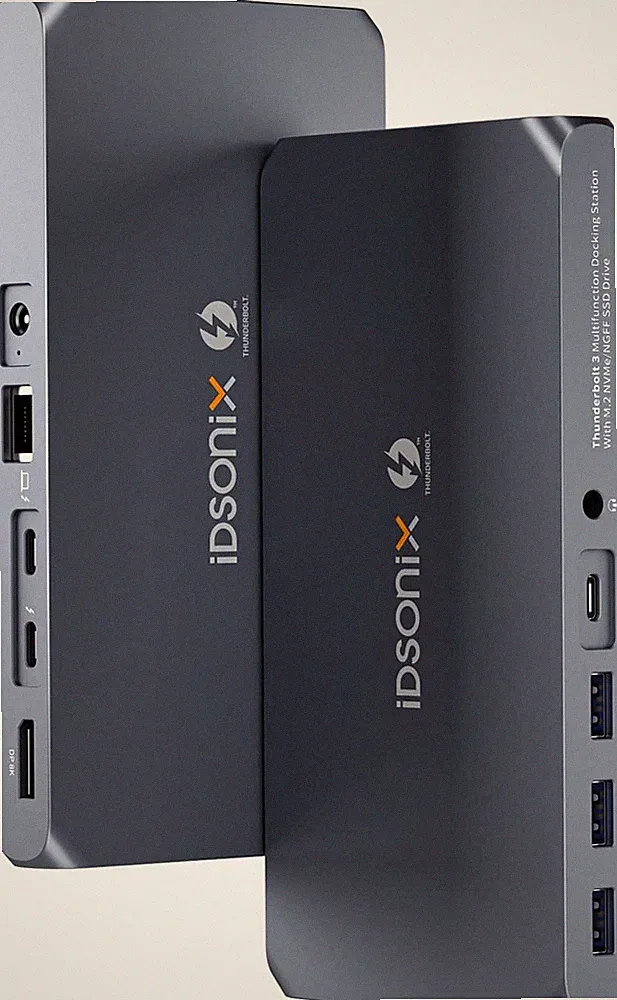 IDsonix M.2 Thunderbolt 3 Dock NVME & SATA ENCLOSURE Docking Station Ultra HD 8K