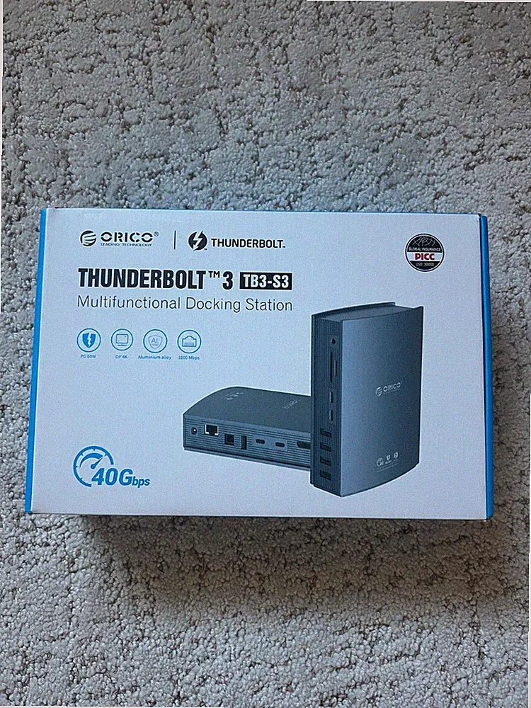 Thunderbolt 3 Docking Station ORICO TB3-S3 New Open Box