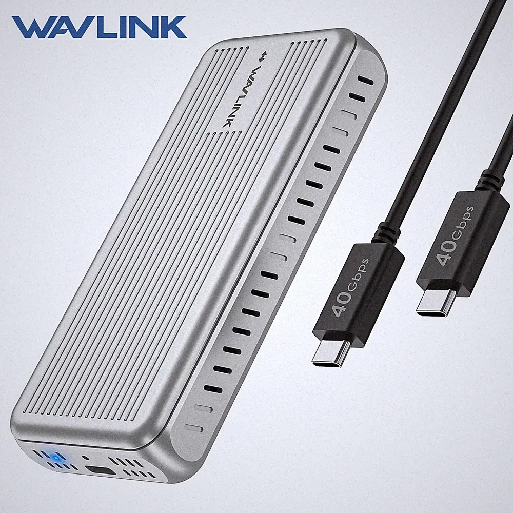 WAVLINK 40Gbps PCIe NVMe SSD Enclosure USB4 External Hard Drive Enclosure